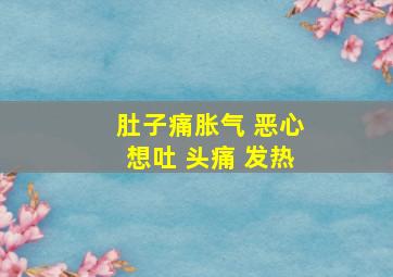 肚子痛胀气 恶心想吐 头痛 发热